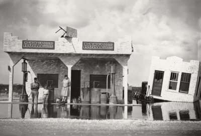 Filling Station, Hialeah, Florida in the 1926 Hurricane by American Photographer
